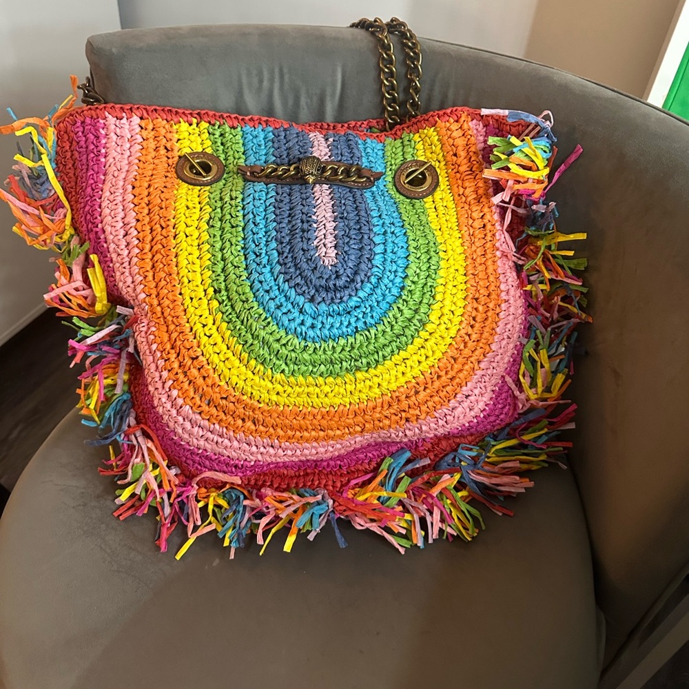 Kurt Geiger Fringed Beach Bag